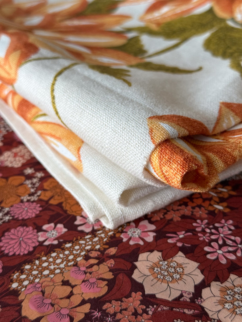 Vintage, linen tablecloth