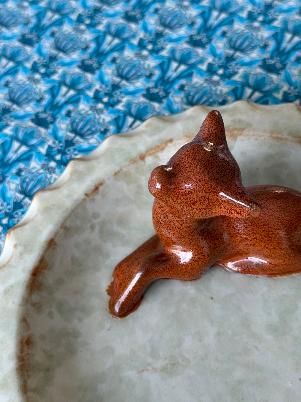 Ceramic deer plate, Uppsala Ekeby