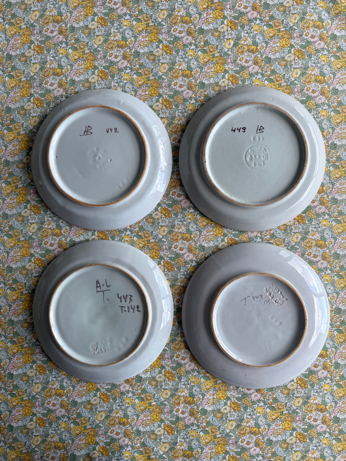 Four plates, Uppsala Ekeby by Anna-Lisa Thomson